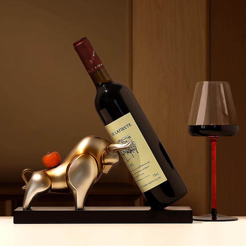 贝汉美牛气冲天红酒架摆件轻奢高档家居客厅酒柜创意装饰年会送礼
