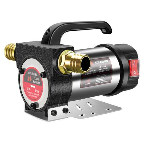 红松电动抽油泵小型12V24V220V伏柴油加油机正反抽油机自吸泵油泵