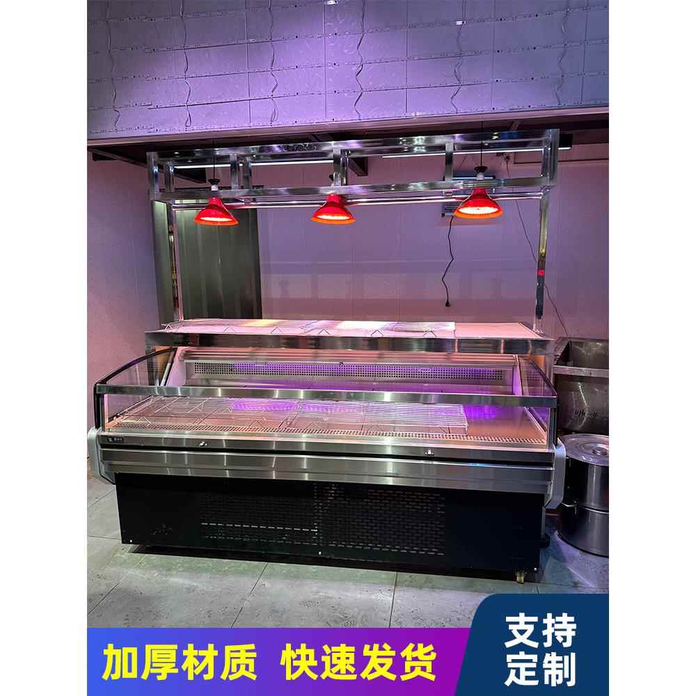 猪肉分割台定制不锈钢猪肉台剁骨架生鲜超市卖肉工作台鲜肉展示柜