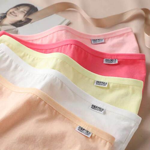3Pcs/Set Candy Color Underwear Womens Comfortable High-quali