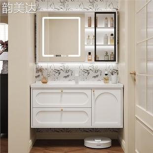 浴室柜定制陶瓷一体盆58/68CM78/88厘米98/108/118公分实木洗漱台