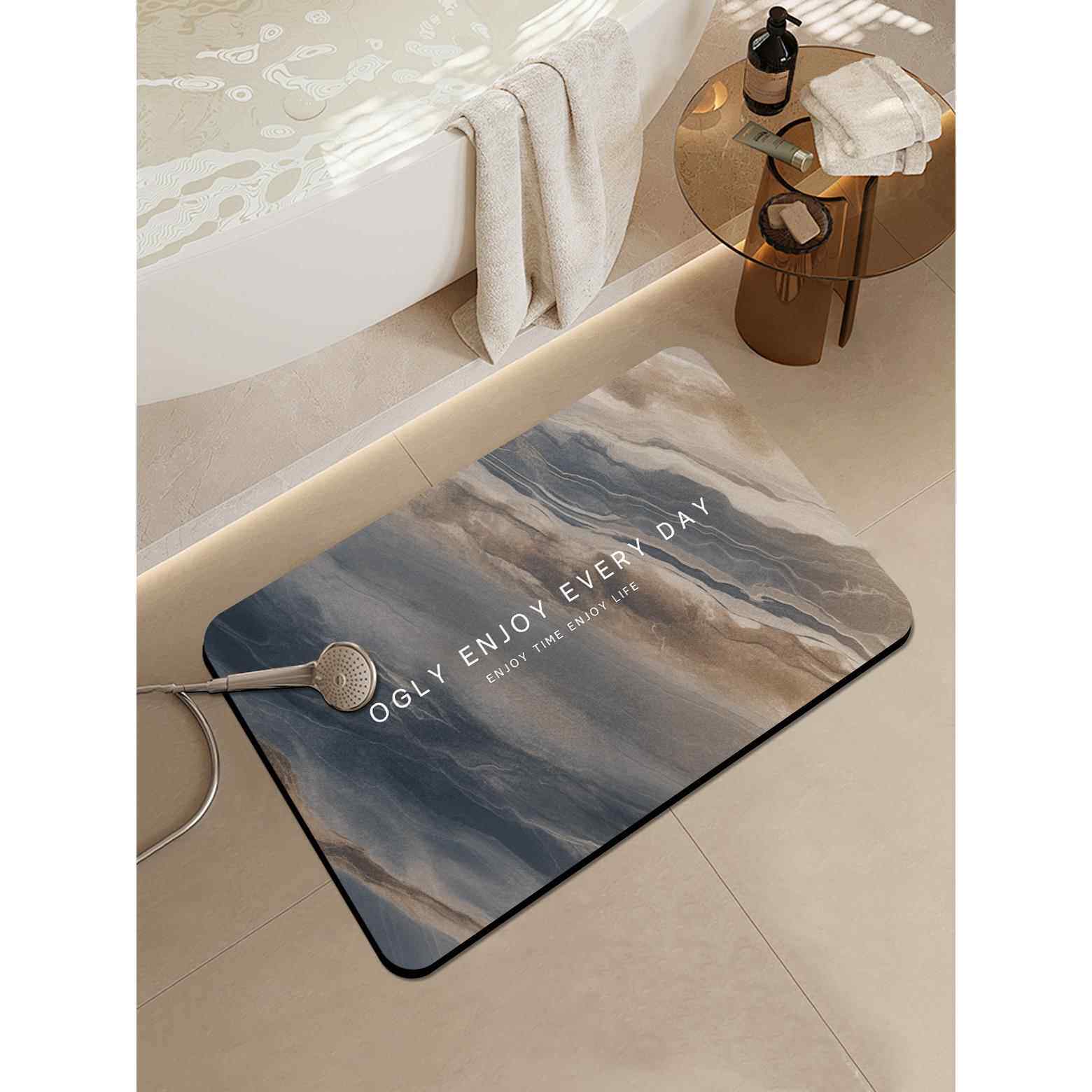 浴室防滑地垫防摔垫洗澡专用新款加厚防水垫子硅藻泥家用门口脚垫