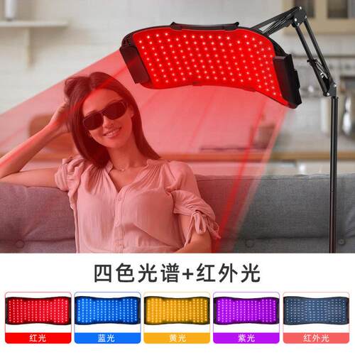 led红外光美容灯美容美肤家用跨境红蓝光护理落地伸缩理疗大排灯