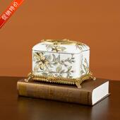 欧式 客厅无障碍豪华高端豪华纸巾盒陶瓷镶铜家居咖啡桌餐桌纸盒装