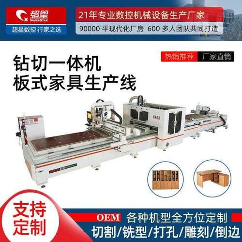 木工开料机全自动板式家具木料加工车床设备雕刻机台式大型侧孔机