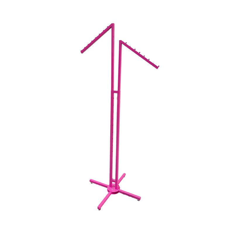 铁制可伸缩双向衣服架超市商场精品店服装店五金展架服饰展示架子