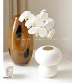 波复古花瓶点中焦糖玻璃艺术棕色琉璃设计款 古高小众摆件