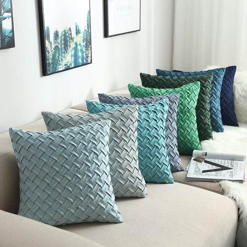 Nordic pillowcase hand-woven deerskin velvet cushion cover
