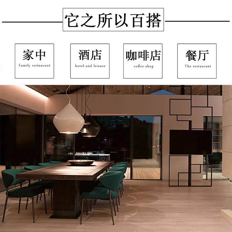 意式轻奢餐椅酒店餐厅部设计师椅子售楼样板闲间洽谈椅休常规家用