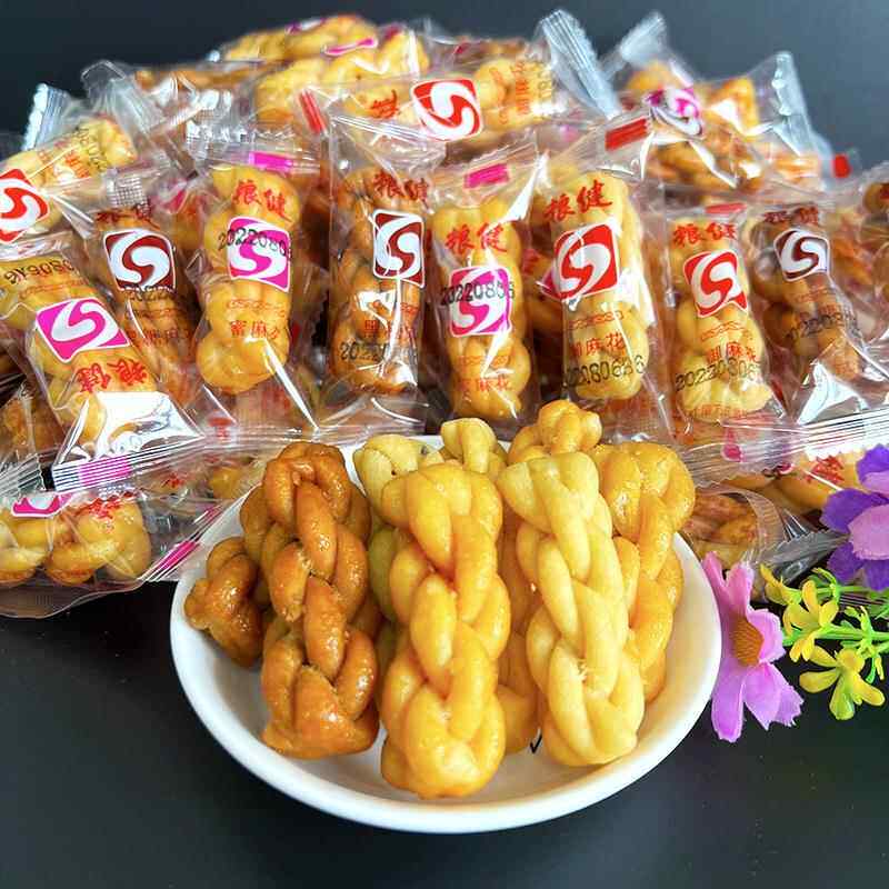 粮健小麻花500g多口味蜜麻花黑糖麻花网红糕点零食休闲办公室食品