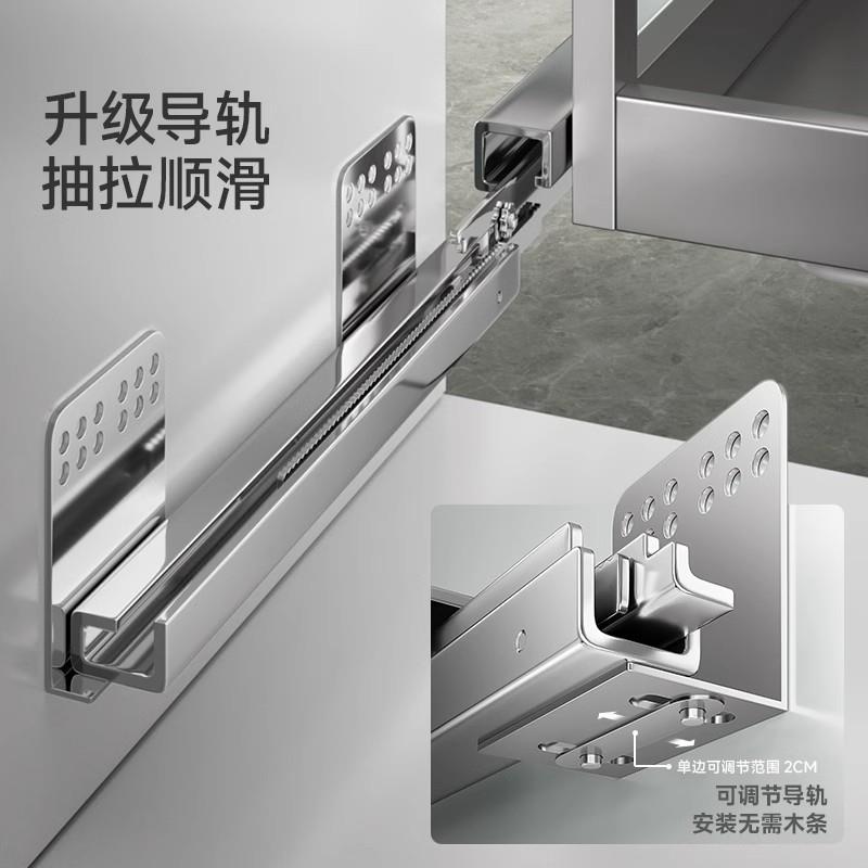 房源头厂家橱拉篮厨橱柜04不钢双层抽屉式碗架收纳碟架柜锈547碗