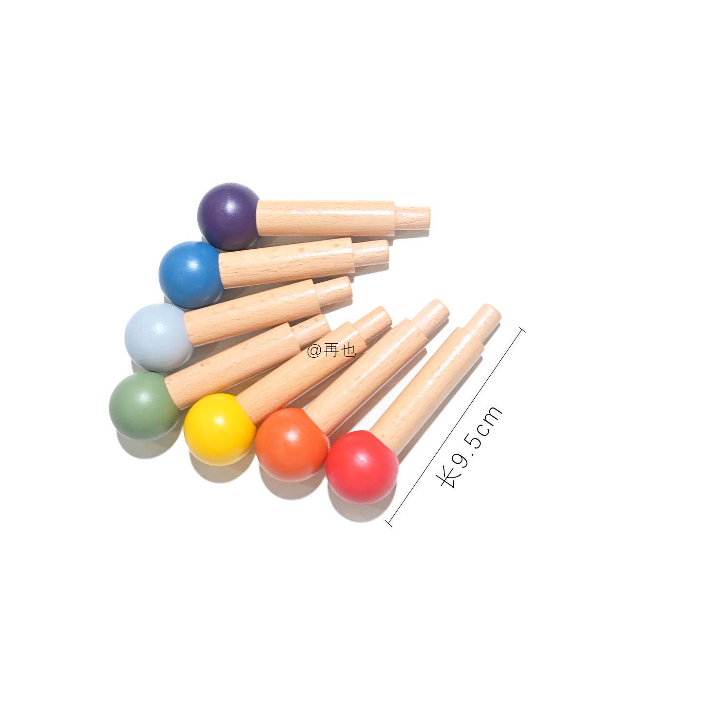木制洞洞板配件12mm10mm圆孔使用清漆彩色火柴棒棍彩虹色