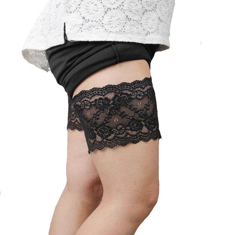 新款 欧美防滑蕾丝袜套 弹力花朵花边大腿套 大码防滑胶脚套透气