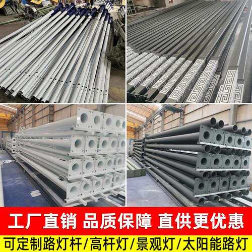 泰泽天户外led市电路灯一体杆双臂臂6米12米户外10米路灯杆