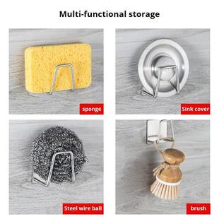 Sink 1pc Steel For Wire Rack Stainless Sponge