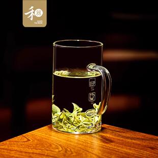 禾器粉金标清简杯加厚玻璃防烫高硼硅绿茶杯啤酒泡茶杯办公茶具