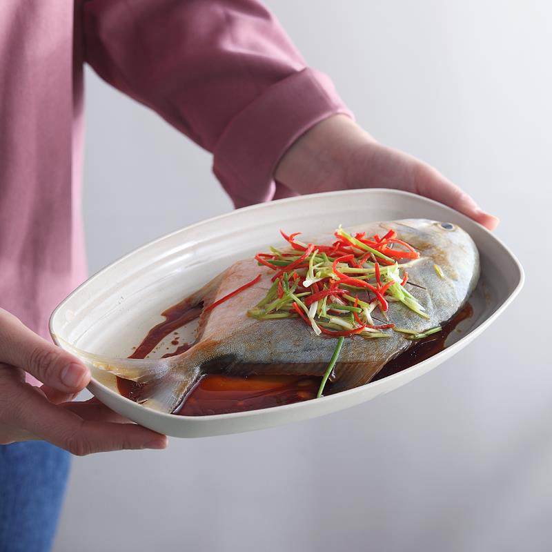 大鱼盘家用韩式鱼形深盘套装可微波炉菜盘饭盘创意网红盘子早餐碟,餐饮具,盘,淘宝优惠券,粉丝福利购,淘宝优惠卷