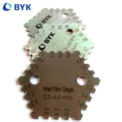 德国BYK梳规PG-3501湿膜测厚仪3507油漆湿膜厚度测量六角型梳规