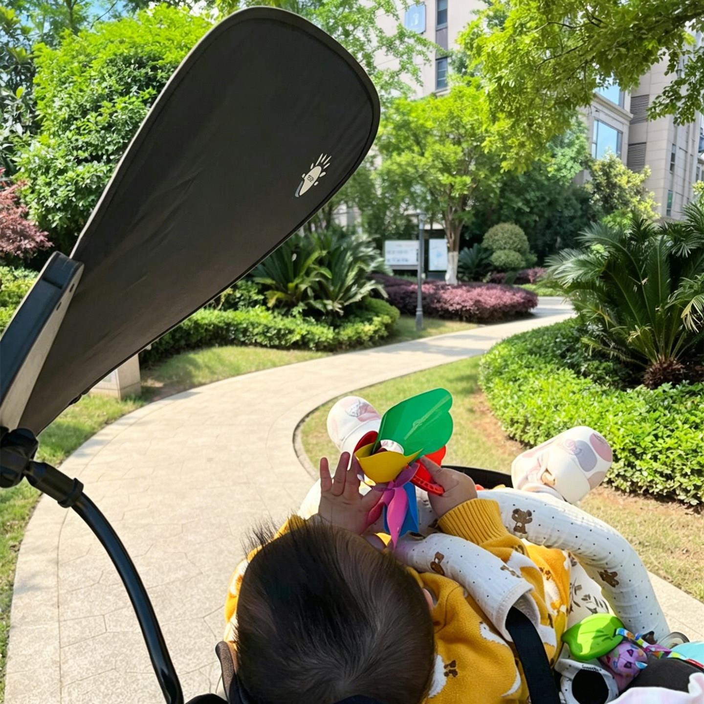 【遛娃神器】婴儿车遮阳板防风板轻便可折叠防晒抗UV推车配件.