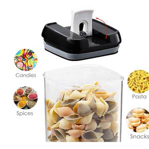 食品级方形密封五谷杂保鲜罐高透PS材罐质多明规格储物罐984多件