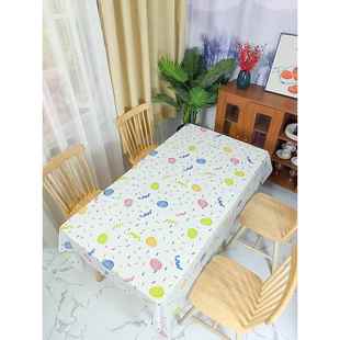 新年元旦幼儿园桌布一次性餐桌布加厚小学班级教室儿童联谊会布置