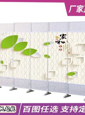 A6T白框中式屏风隔断折叠客厅卧室遮挡简约现代移动隔断养生饭店