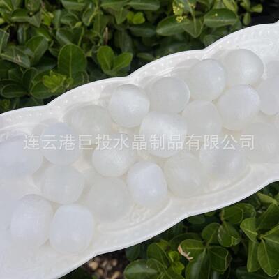 天然摩洛哥透石膏滚石selenite跨境热销家居装饰摆件鱼缸盆栽造景