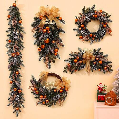 Christmas Wreath Garland - Festive Door Window Decoration