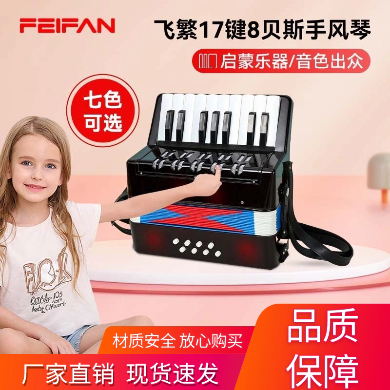 FEIFAN/飞繁17键8贝斯手风琴键盘类乐器 儿童 练习手风琴