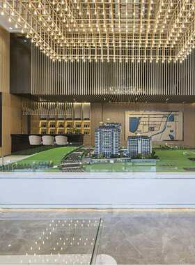 圆管一头亮矩阵铝管铝材吊灯酒店沙盘婚宴会厅灯具工程非标高端