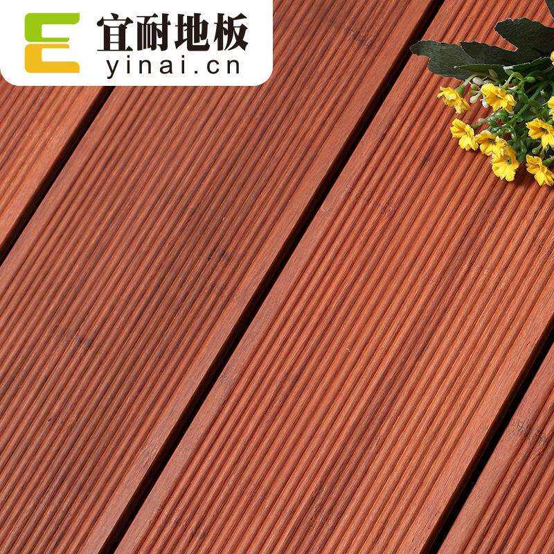 户外重竹地板栗色浅碳细波纹18mm生产甲板样板房装修出口欧美