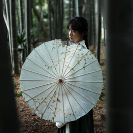 红帽防雨防晒油纸伞女古风道具古典舞蹈汉服伞旗袍防水桐油伞