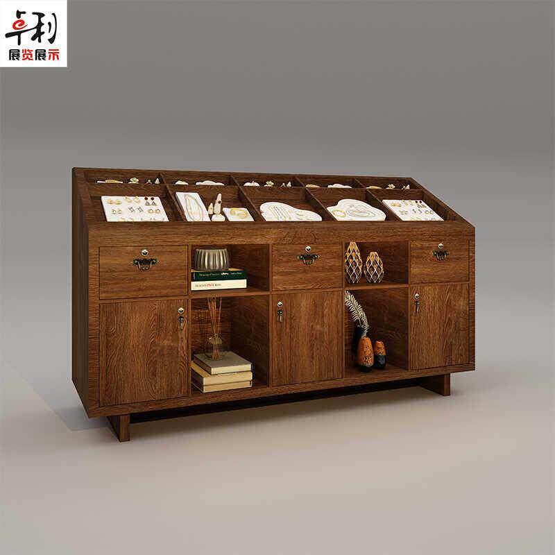 饰品展示柜珠宝首饰玻璃展台中岛桌中古精品店影楼奢侈品展柜定制