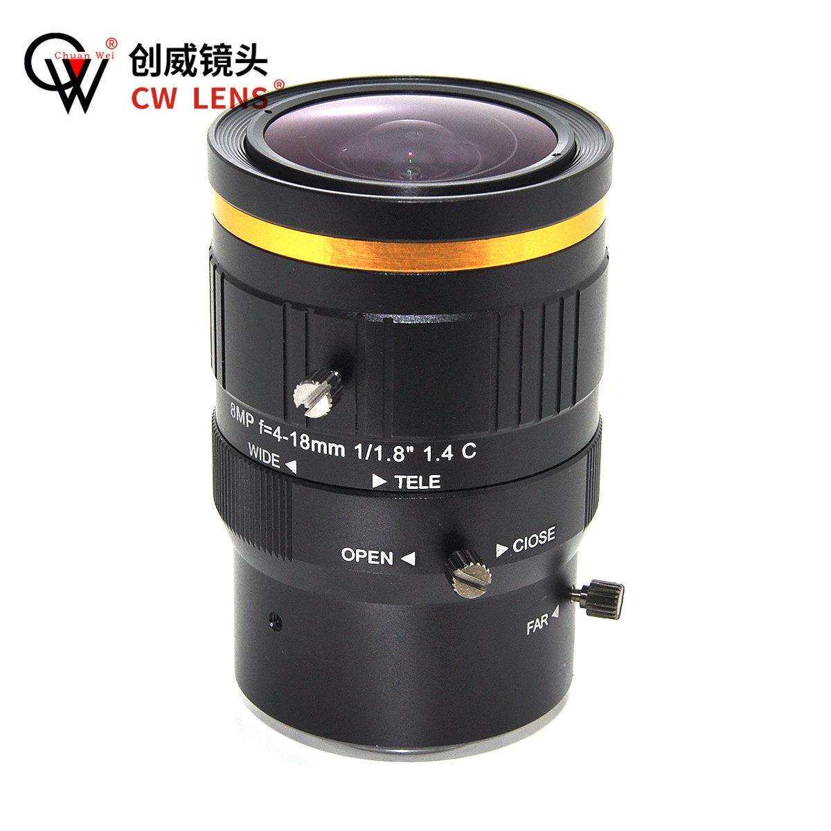 手动光圈4-18mm8MP1/1.8C接口工业镜头创威视讯镜头CCTVLENS
