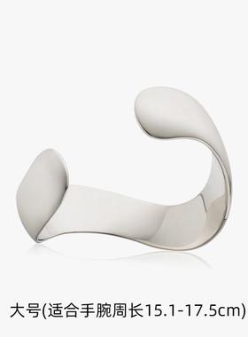 高档SUDROV素觉手镯 约大气计高感轻奢足银时髦纯设银简级镯子女