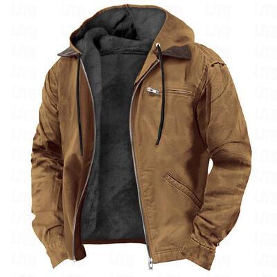 F 32551 Men's Hooded Zip Pocket Jacket 连帽拉链口袋夹克