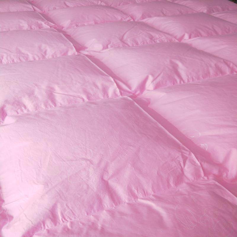 活性印花80支纯棉贡缎布羽绒被被芯被壳不钻绒亲肤透气现代简约