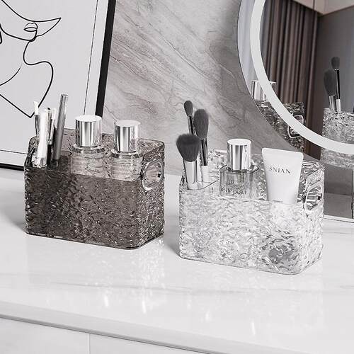Luxury Light Mirror Cabinet Storage Box with Glacier Pattern