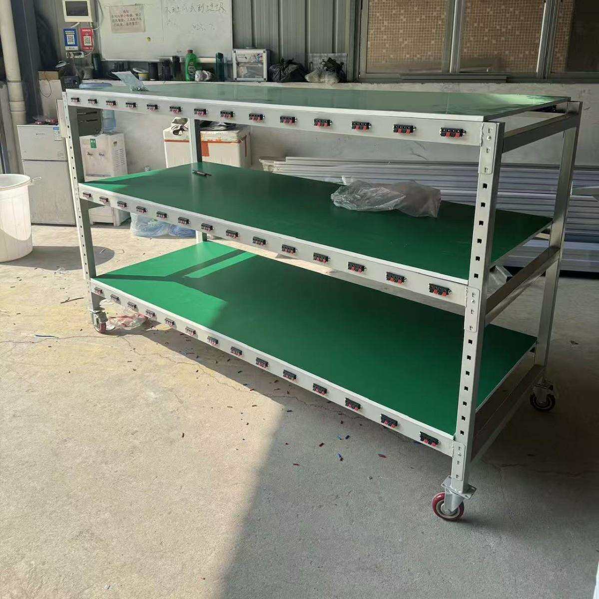 车间灯具LED老化架防静电柜测试架电子厂移动周转车货架工作台