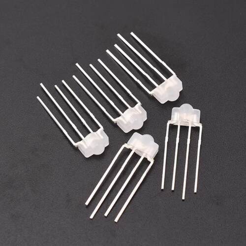 机械键盘3mm rgb灯珠f3雾状塔形透明共阴阳全彩直插led灯珠二极管