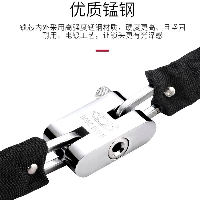 玻璃门锁链条锁大门铁链锁自行车锁钢丝防盗电动车防水环形链子锁图片