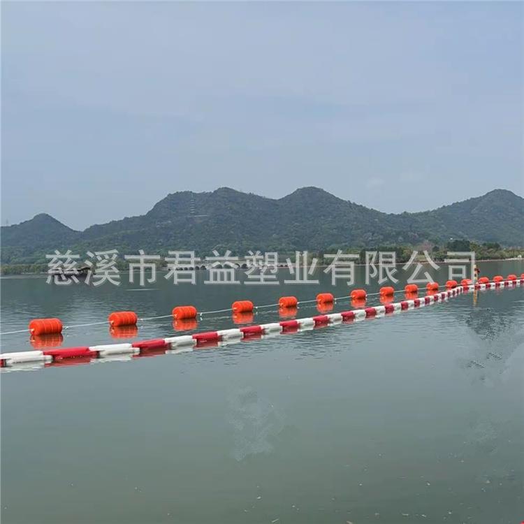 河道拦网浮漂中间通孔串联水面浮筒式隔污带直径0.4米长度1米