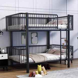 新型铁床上下床铁架床二楼铁艺床上下铺双层床成人高低两用高架床
