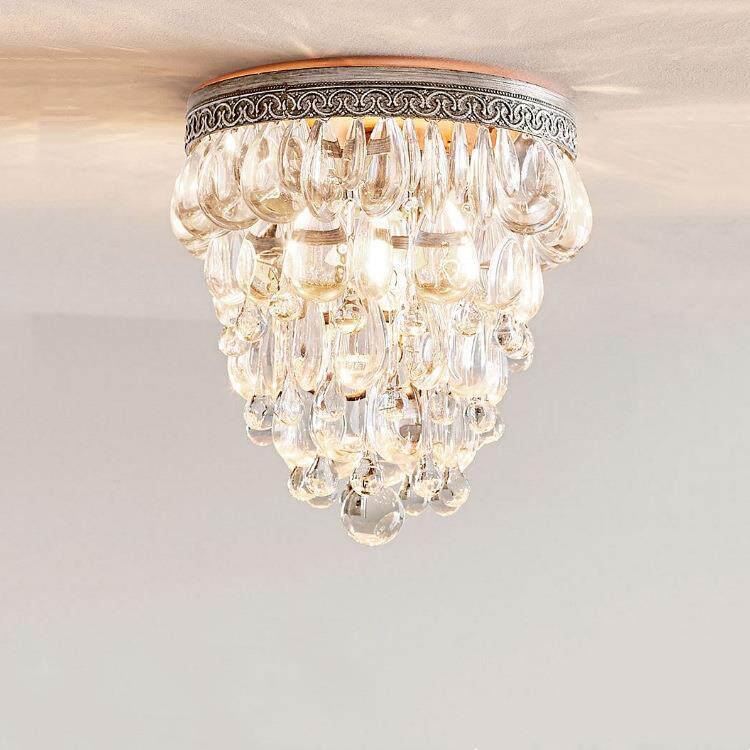 热销跨境亚马逊美式葡萄水晶吊灯乡村圆形复古吊灯酒吧餐厅灯具