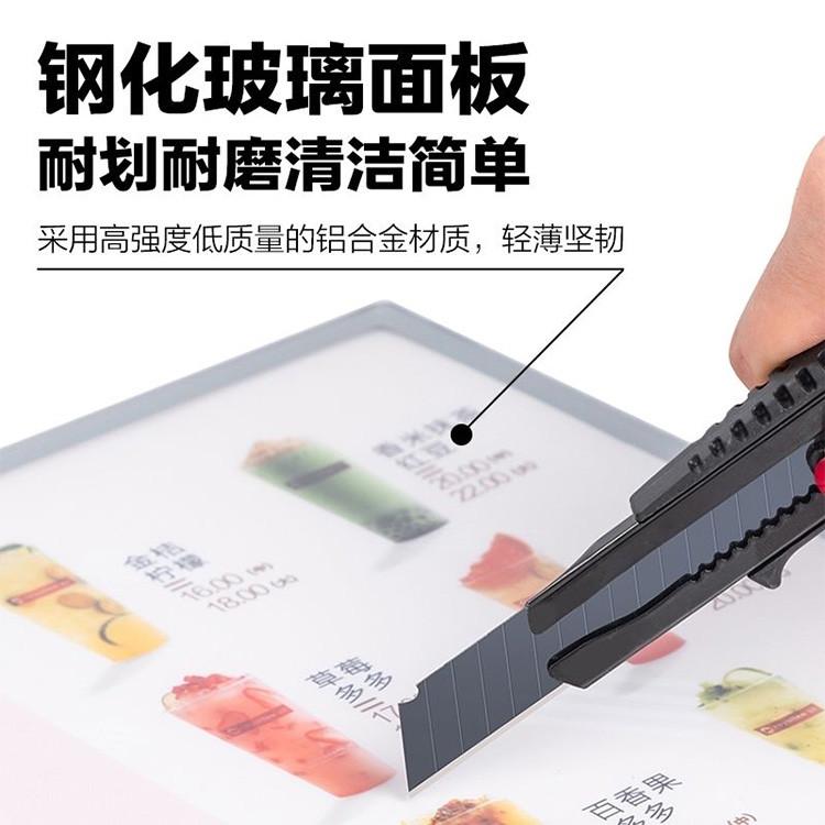 批发奶茶店菜单展示牌点餐灯箱广告牌发光价目表吧台桌面台卡玻璃