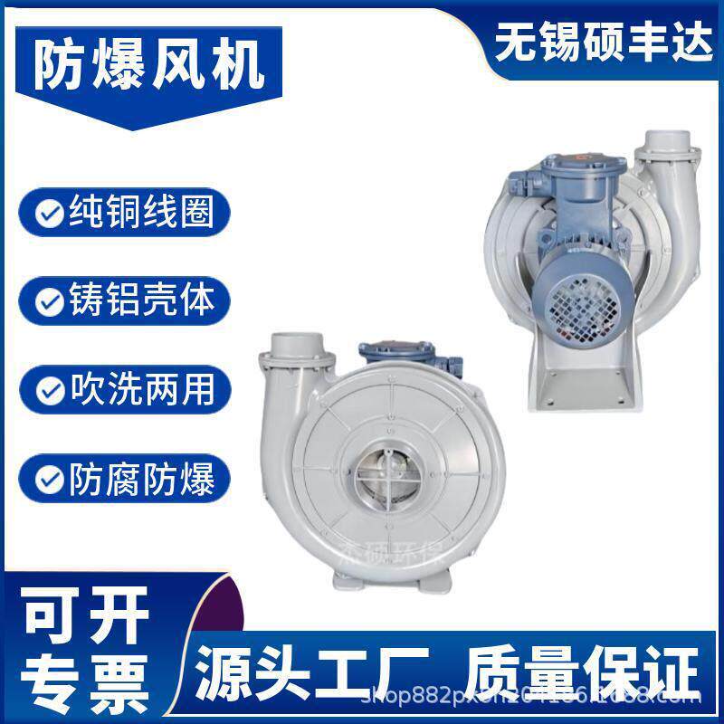 0.75千瓦防爆款中压风机1.5kw防爆鼓风机具备IP55防尘防水性能
