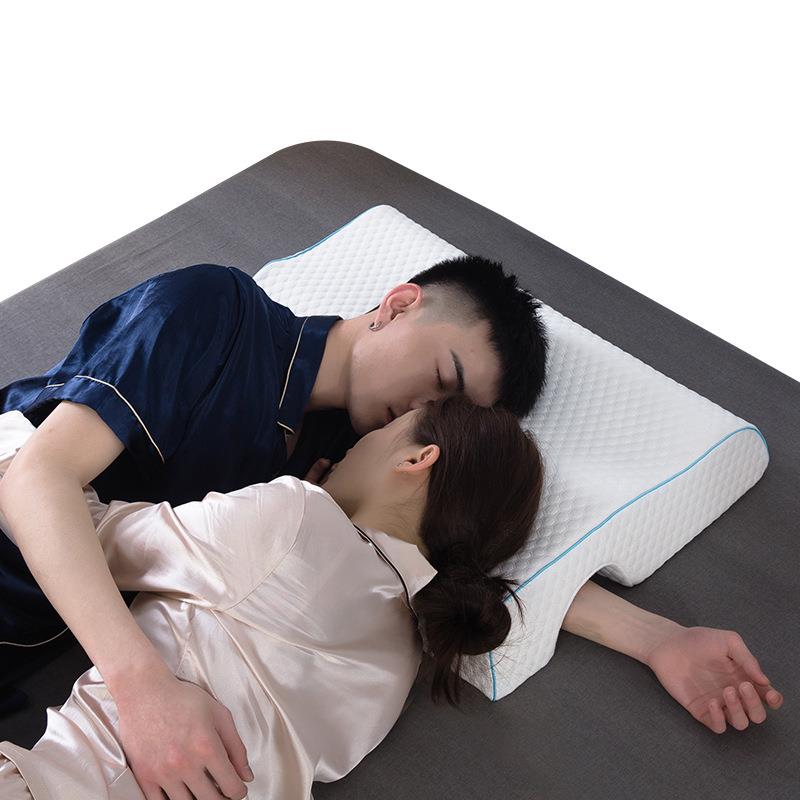 情侣枕头防压手臂枕头亚马逊睡眠记忆枕双人枕护颈椎枕芯跨境