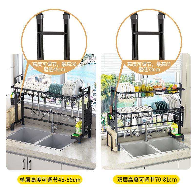 不锈钢厨房置物架水槽碗架碗筷滤水架放碗碟餐具收纳架洗碗池沥水