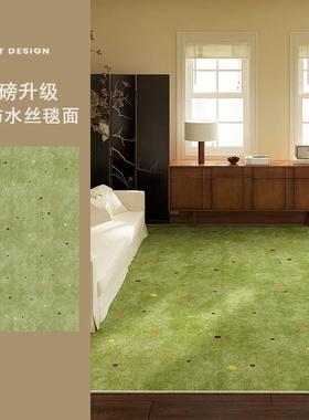 代中古防风客厅绿色格子地毯现美式qr-02沙发室茶几毯防水污耐脏