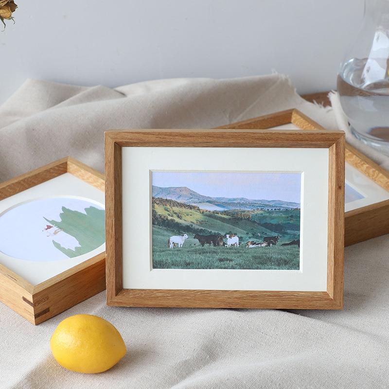 相框Y榫卯016寸7寸摆摆照片客厅画框相片框墙装裱框件榫卯相框台